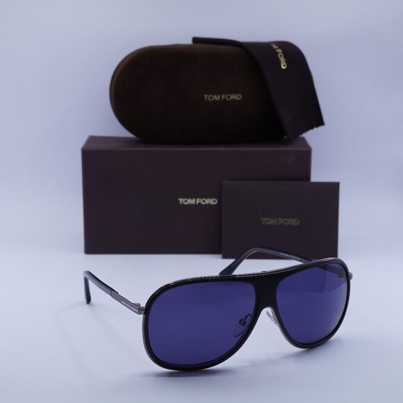 Tom Ford Chris FT0462 20V Aviator Sunglasses - Grey/Blue - Picture 1 of 9